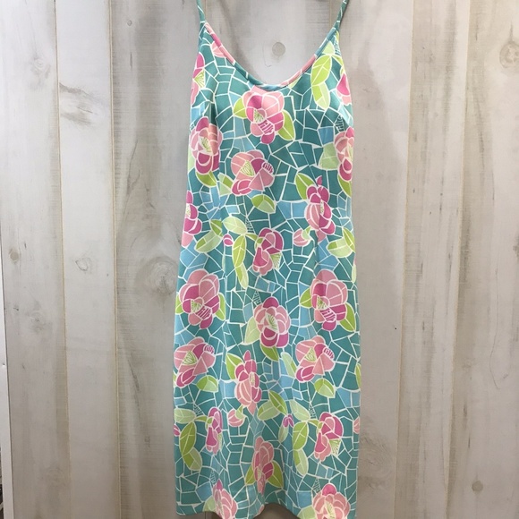 Lilly Pulitzer Dresses & Skirts - Lilly Pulitzer Cote D'Azur Floral Silk Dress 6